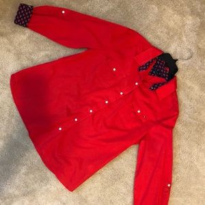 Long sleeved red Tommy Hilfiger blouse